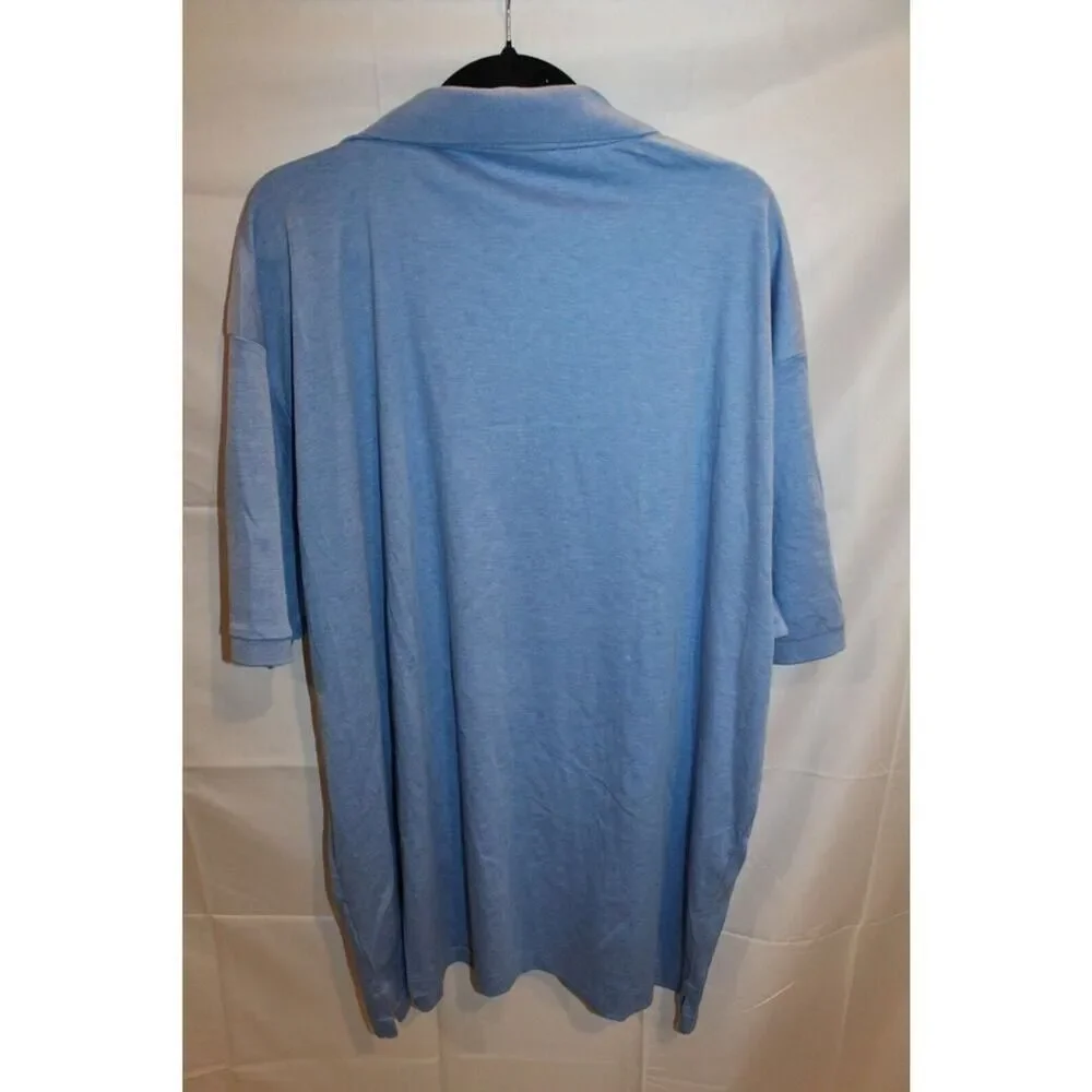 NWT Polo Ralph Lauren Polo Shirt Men's Big & Tall‎ Cotton Horse Heather Blue 3XB